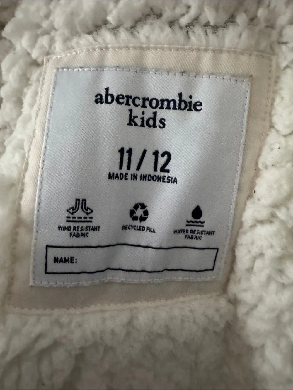 abercrombie kids Black Hooded Pea Coat with Faux Fur Trim